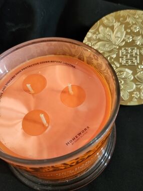 HomeWorx by Harry Slatkin Orange 3-Wick Decorative Candle
